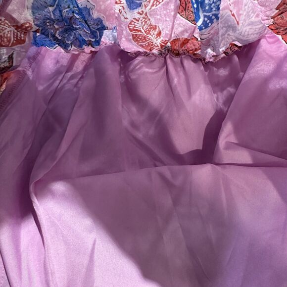 NWT Steve Madden BB Dakota XS Pink Ruffle Mini Skirt Maya Floral Resort Beach - Picture 5 of 8